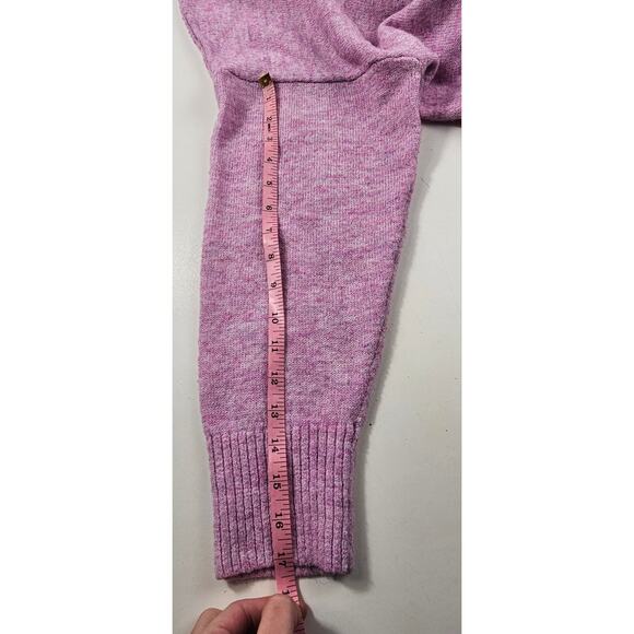 Cozy Plush Yarn Cocoon Sweater XL Slub recycled material lavander purple old nav - Picture 8 of 9